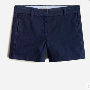 J.Crew 4" classic chino short, Navy, Size 8
